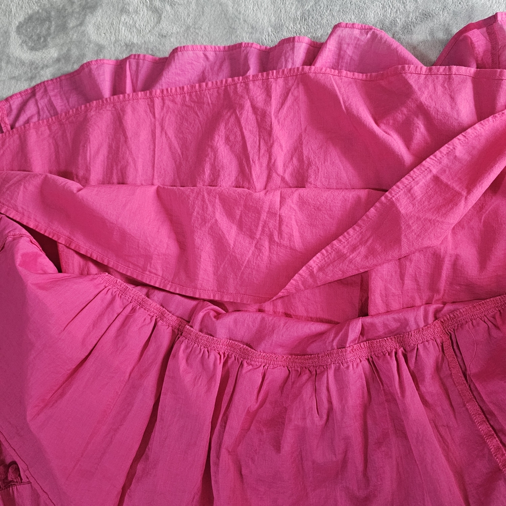 J. Crew Point Sur Pom‎ Pom Flutter Sleeve Midi Dress Flamingo Pink sz 12P - Picture 7 of 13